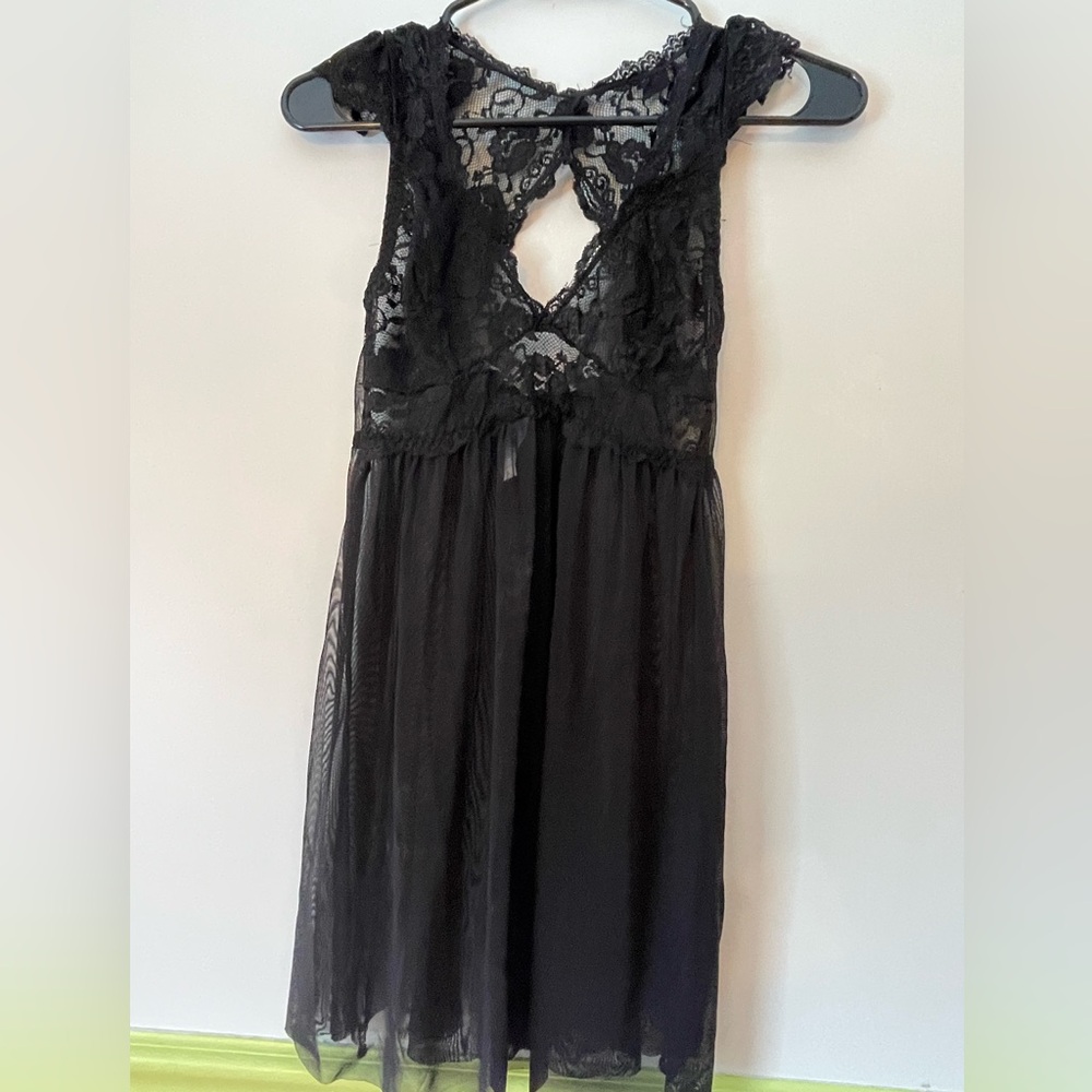 Black lace lingerie